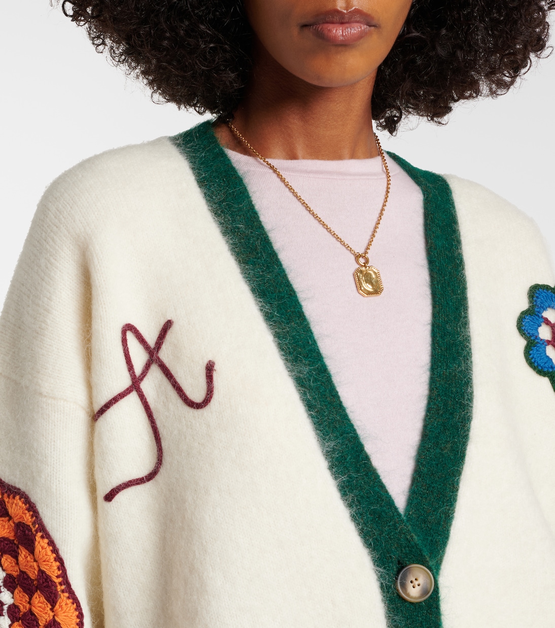 Cardigan mit Häkelstrick | Alémais