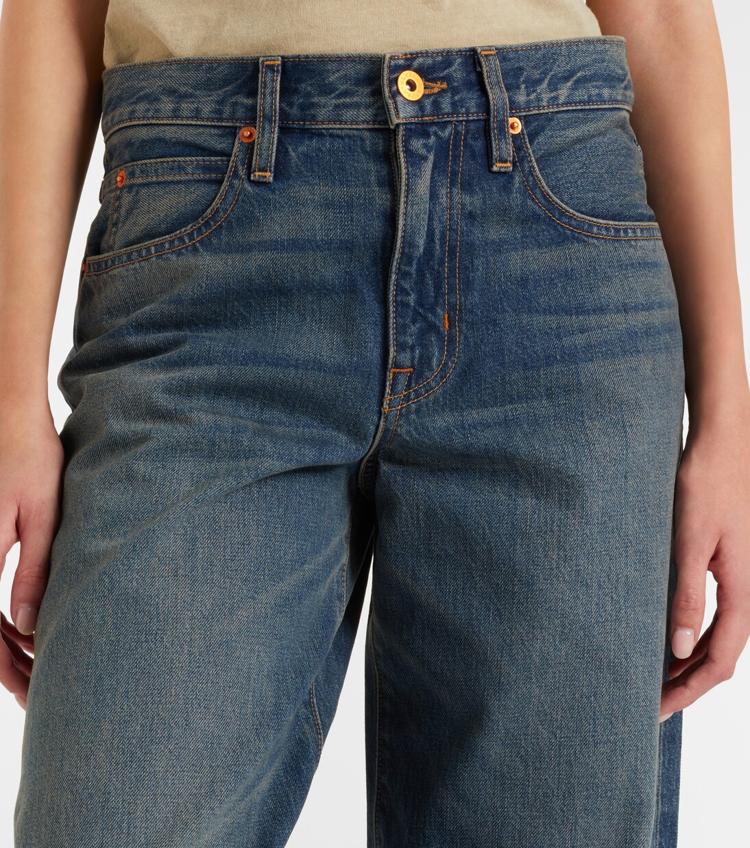 Tess faded wide-leg jeans | Slvrlake