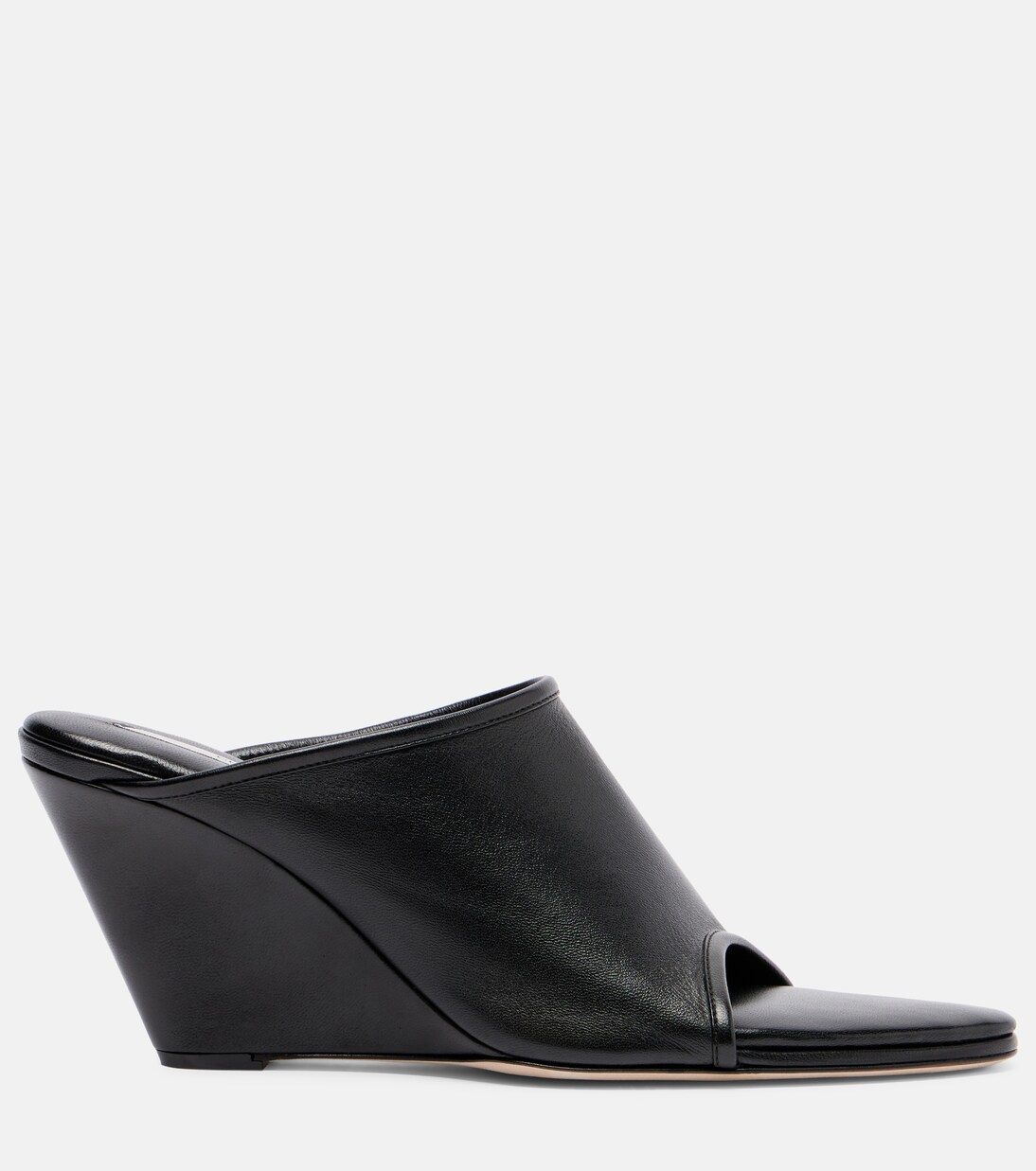 Strap Stretch 75 leather wedge mules | Christen