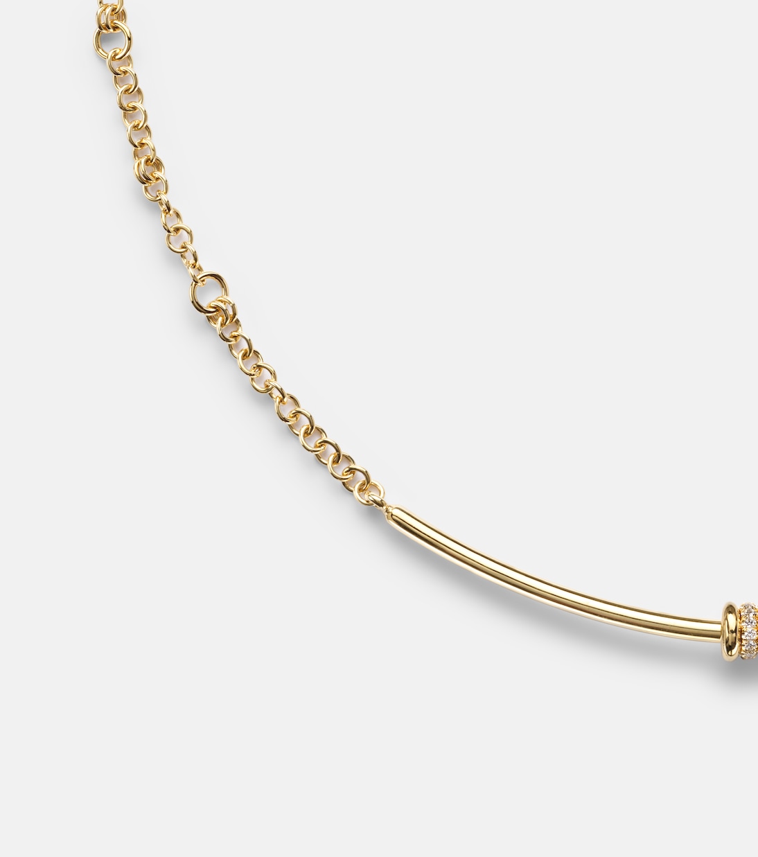 Gravity Arc 18kt gold necklace with diamonds | Spinelli Kilcollin