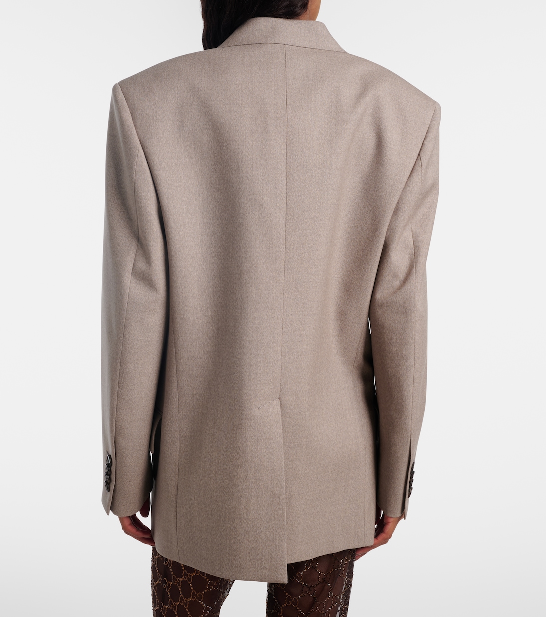 Double-breasted wool mouliné blazer | Gucci