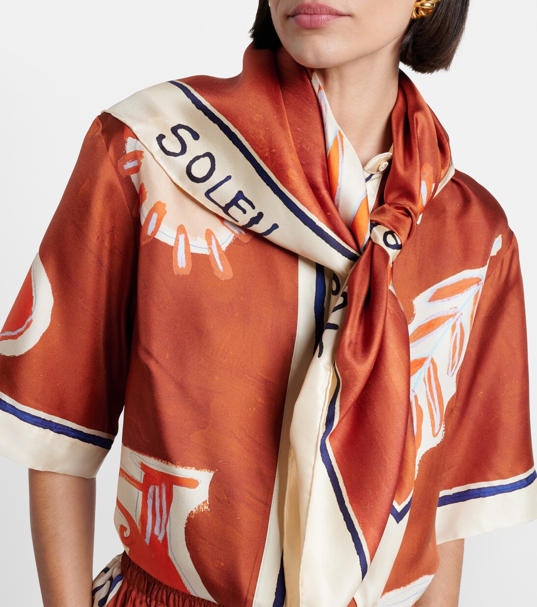 Soleil D'Amour silk scarf | Alémais