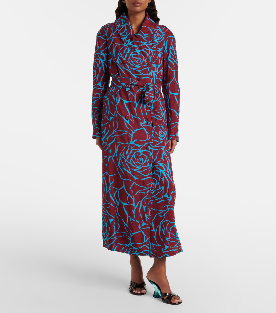 Bedruckter Mantel aus Twill | Dries Van Noten