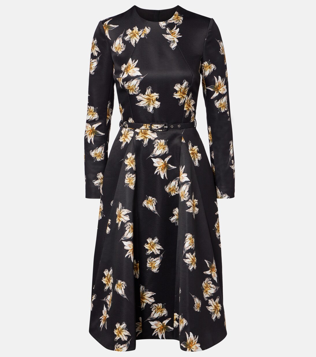 Uccellina floral duchess satin midi dress | Emilia Wickstead