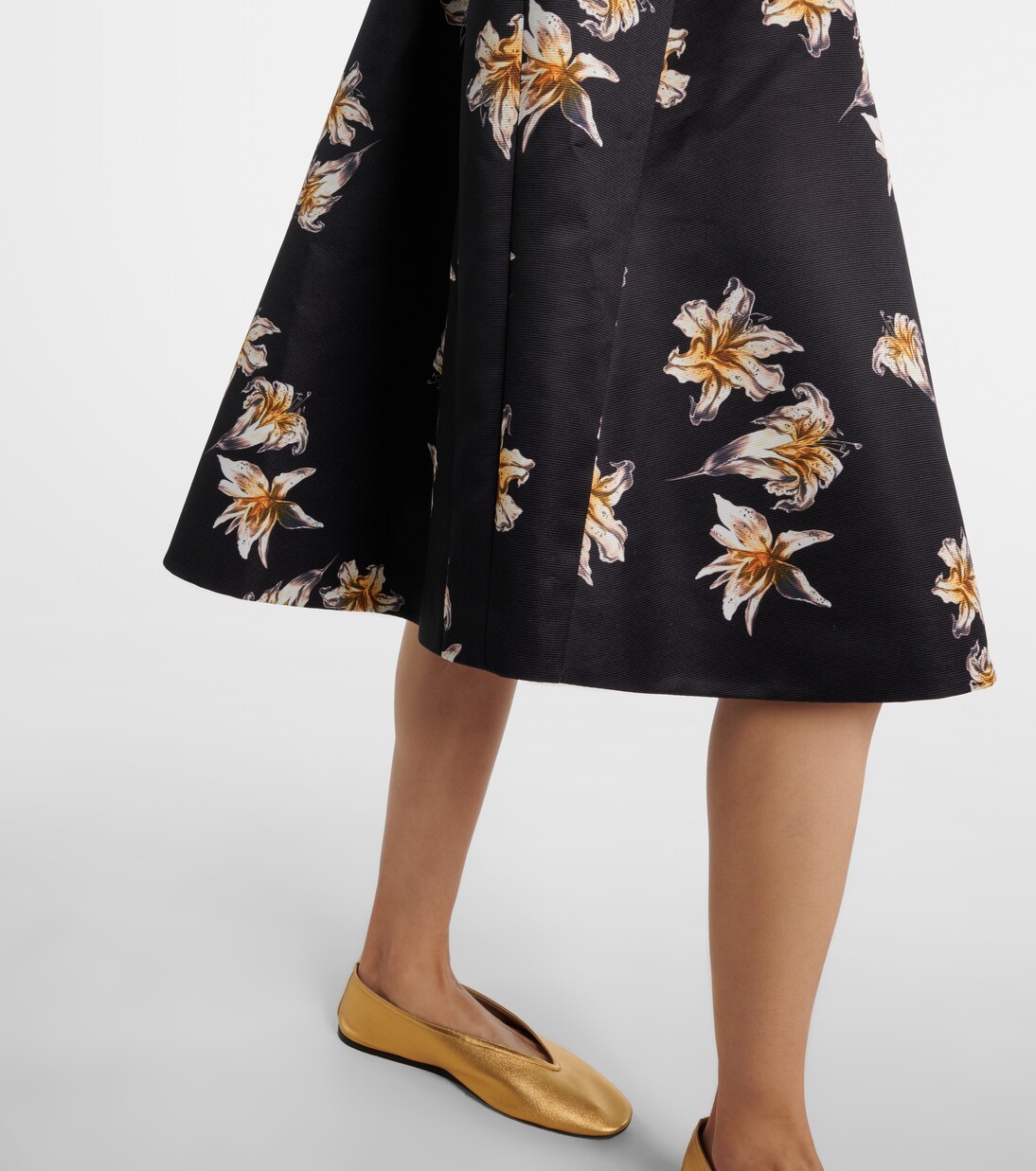Uccellina floral duchess satin midi dress | Emilia Wickstead