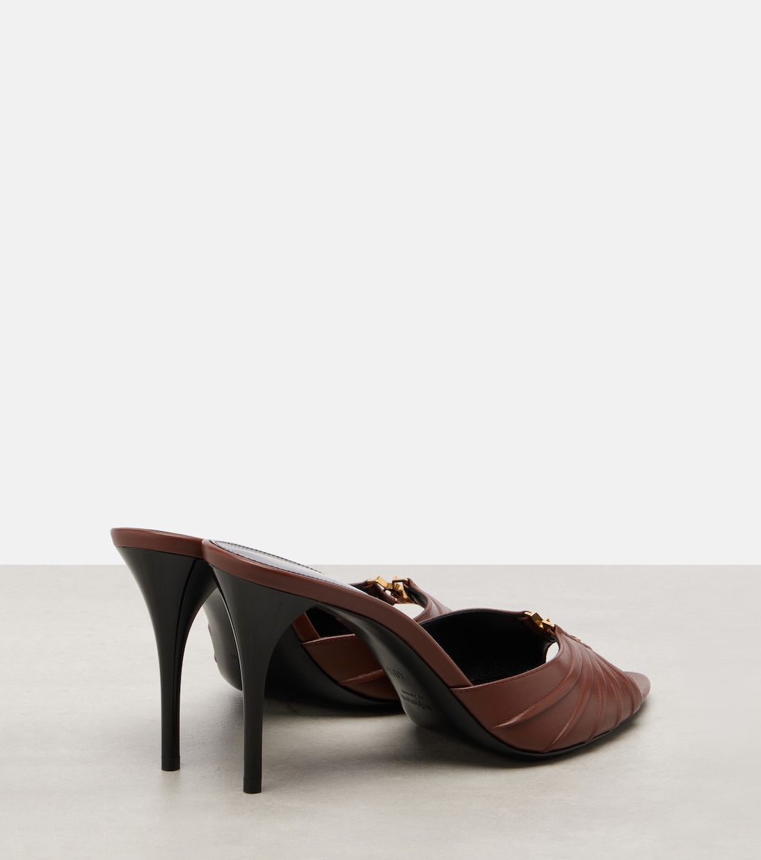 Babylone Cassandre 90 leather mules | Saint Laurent