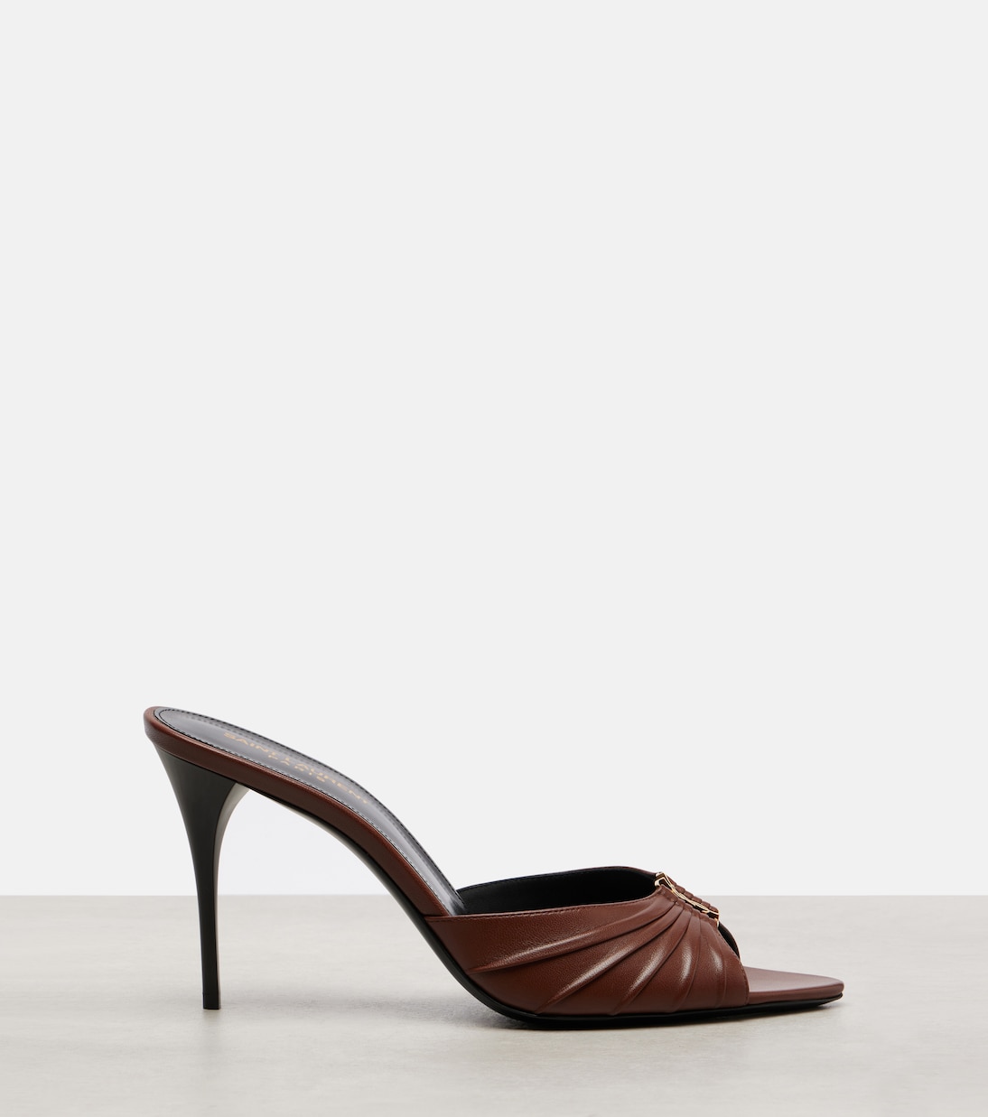 Babylone Cassandre 90 leather mules | Saint Laurent