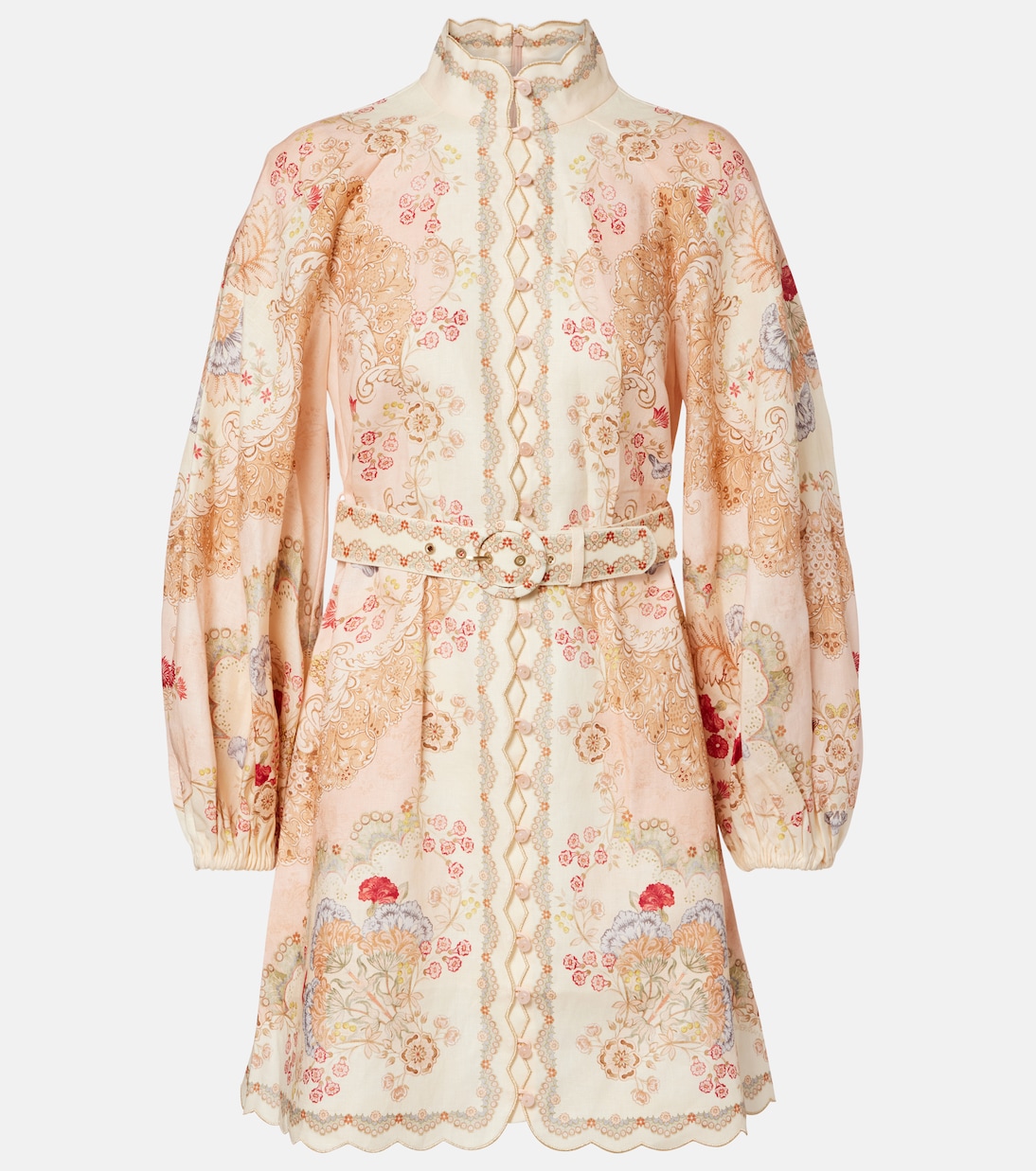 Abito corto Daylight in lino con stampa | Zimmermann