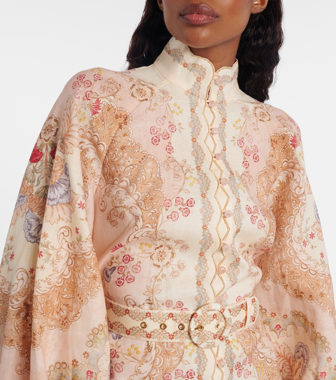 Abito corto Daylight in lino con stampa | Zimmermann