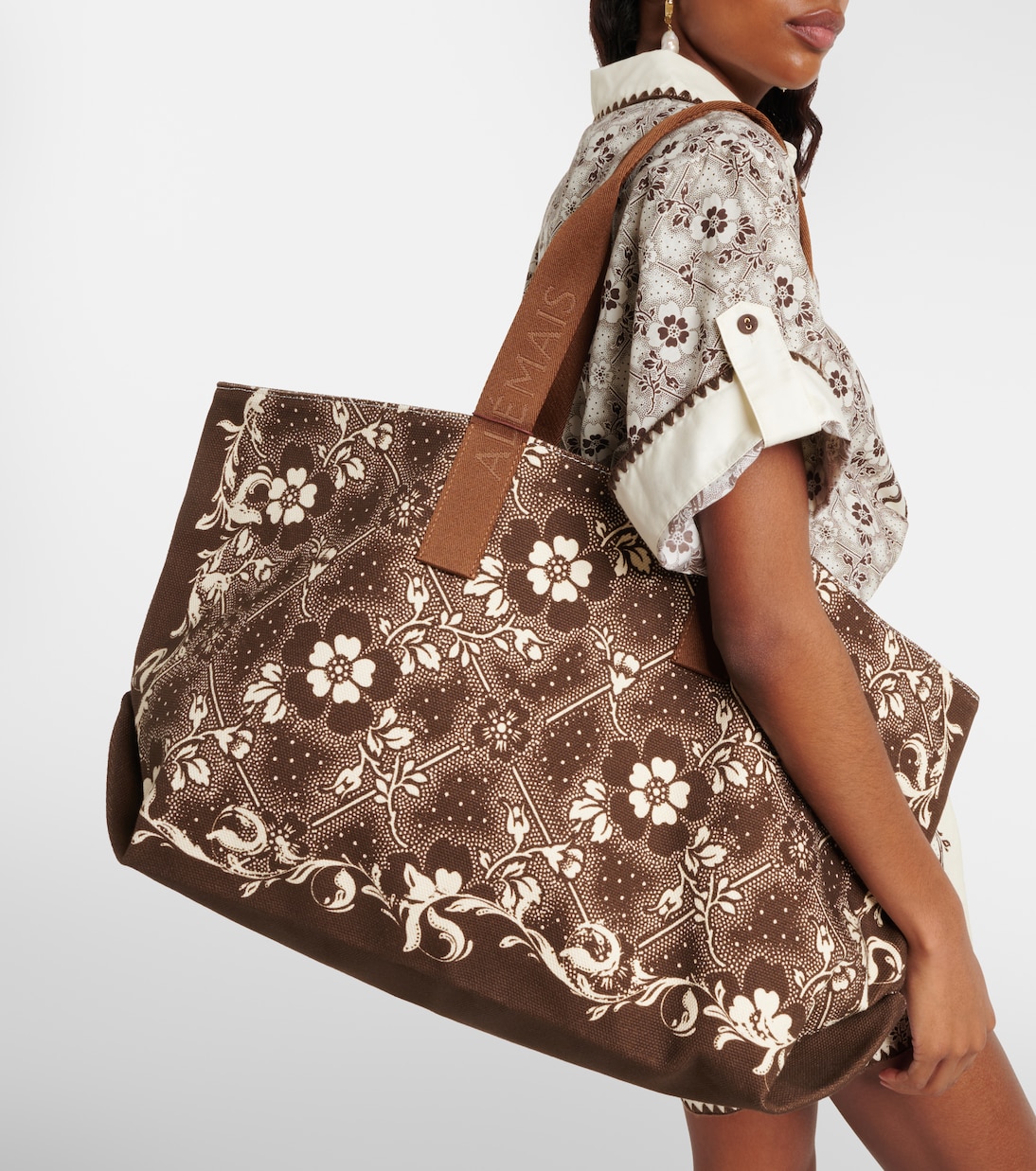 Floral canvas tote bag | Alémais