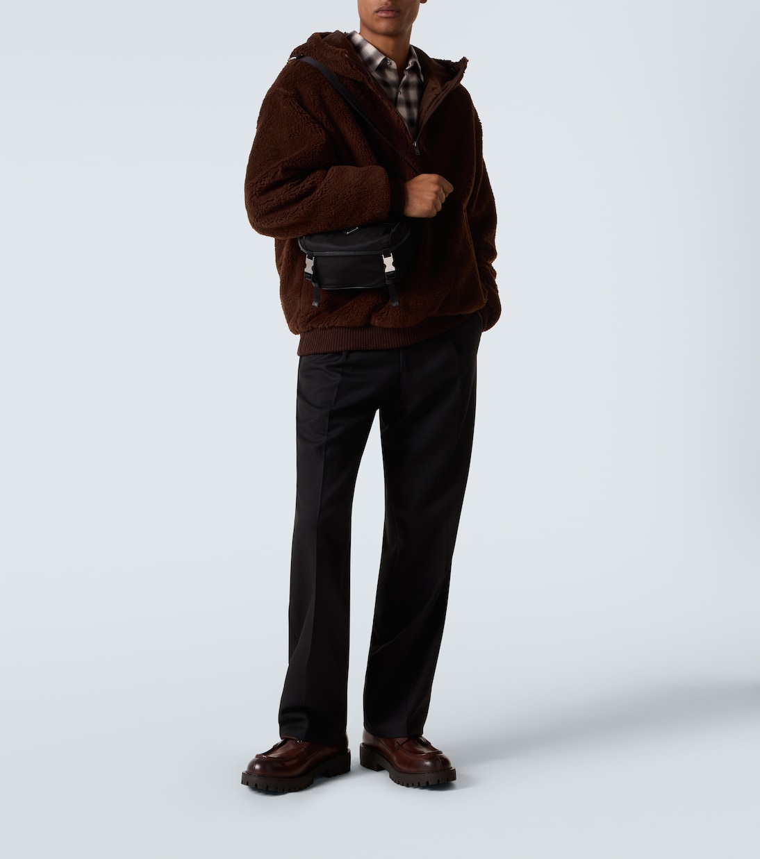 Wool-blend teddy jacket | Prada