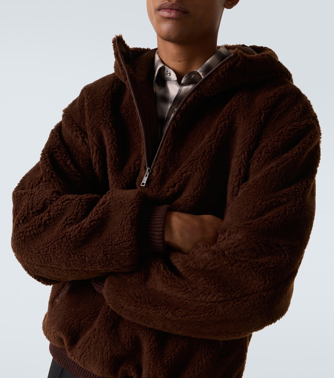 Wool-blend teddy jacket | Prada