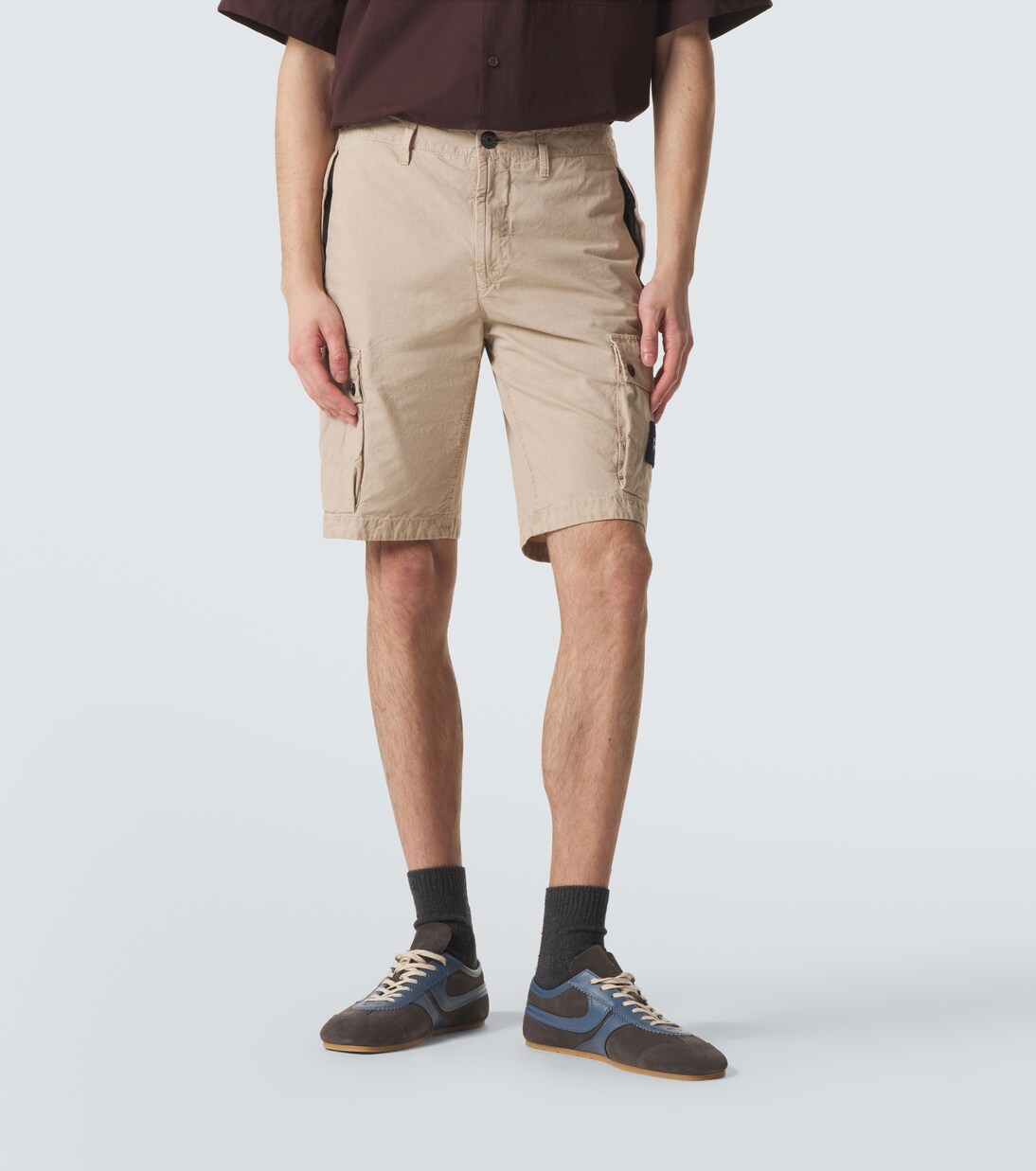 Compass cotton canvas shorts | Stone Island