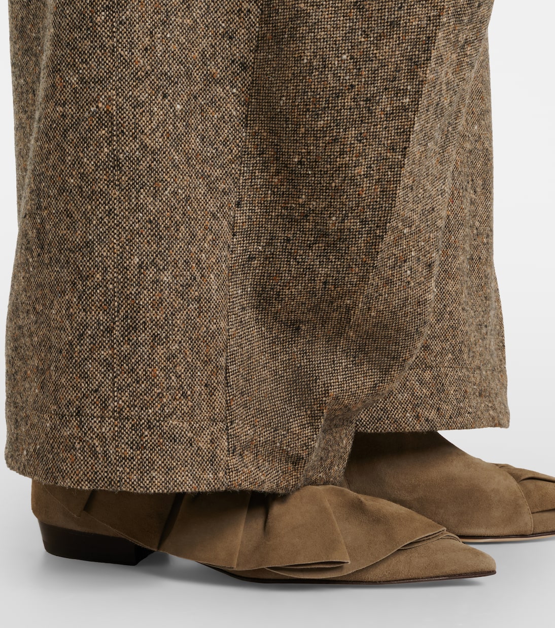 Ruffled suede ankle boots | JW Anderson