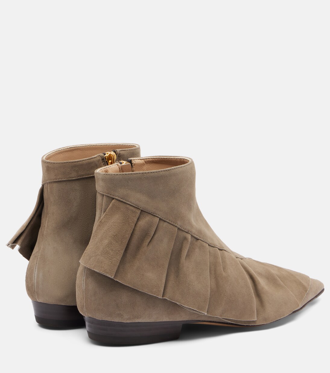Ruffled suede ankle boots | JW Anderson