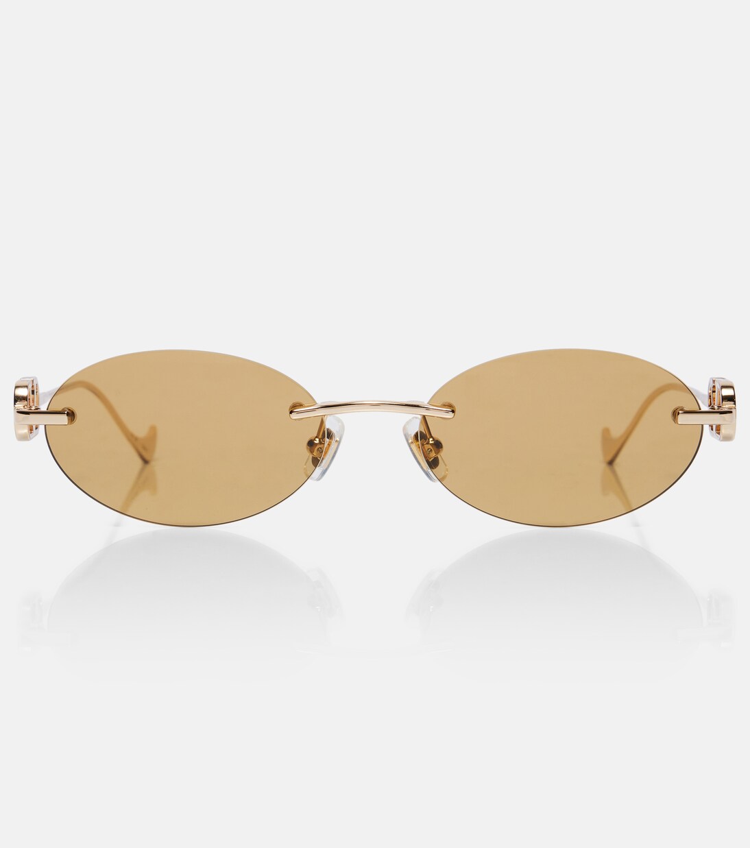 Bejewelled VLogo oval sunglasses | Valentino