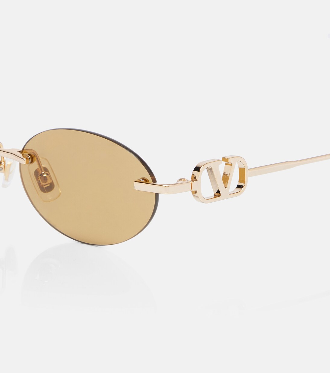 Bejewelled VLogo oval sunglasses | Valentino