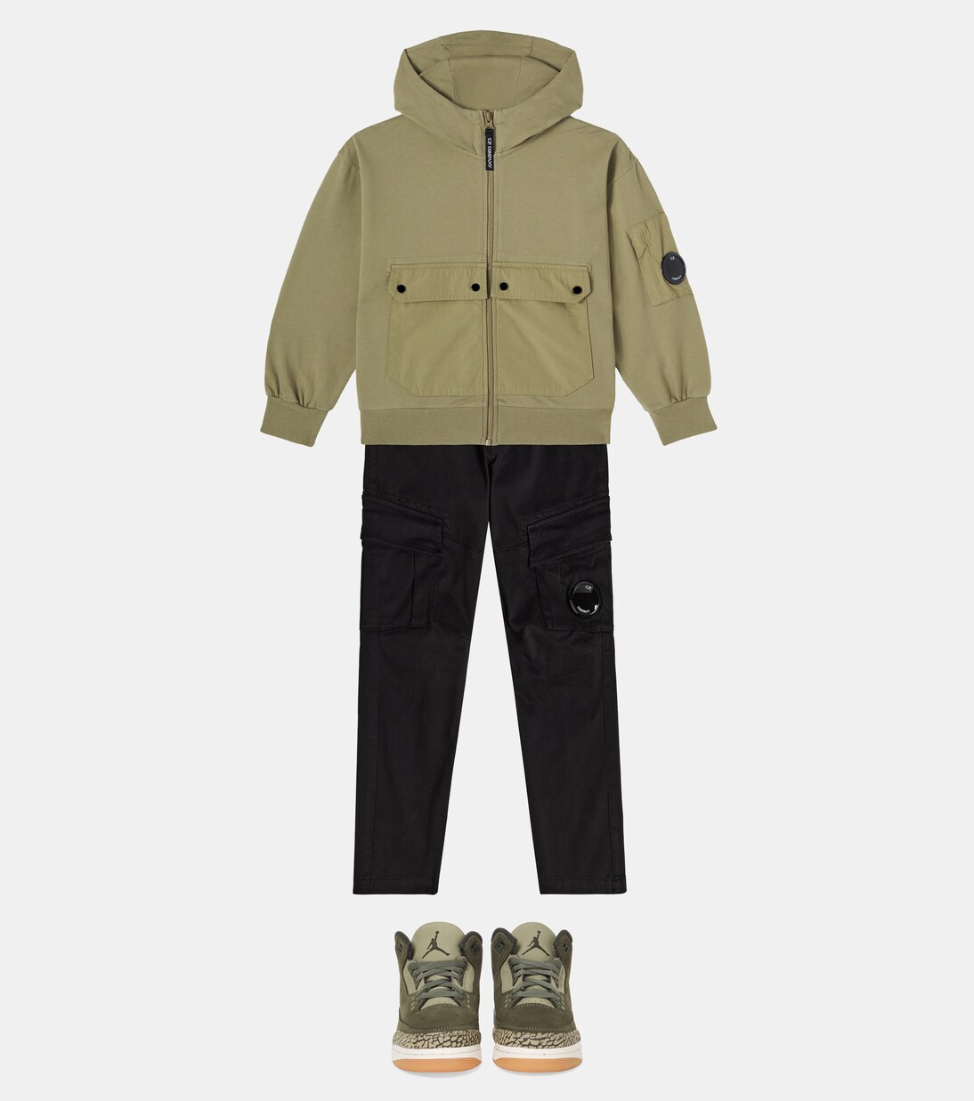 Chaqueta de algodón con capucha | C.P. Company Kids