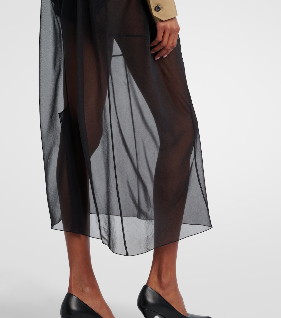 Sheer midi skirt | Prada