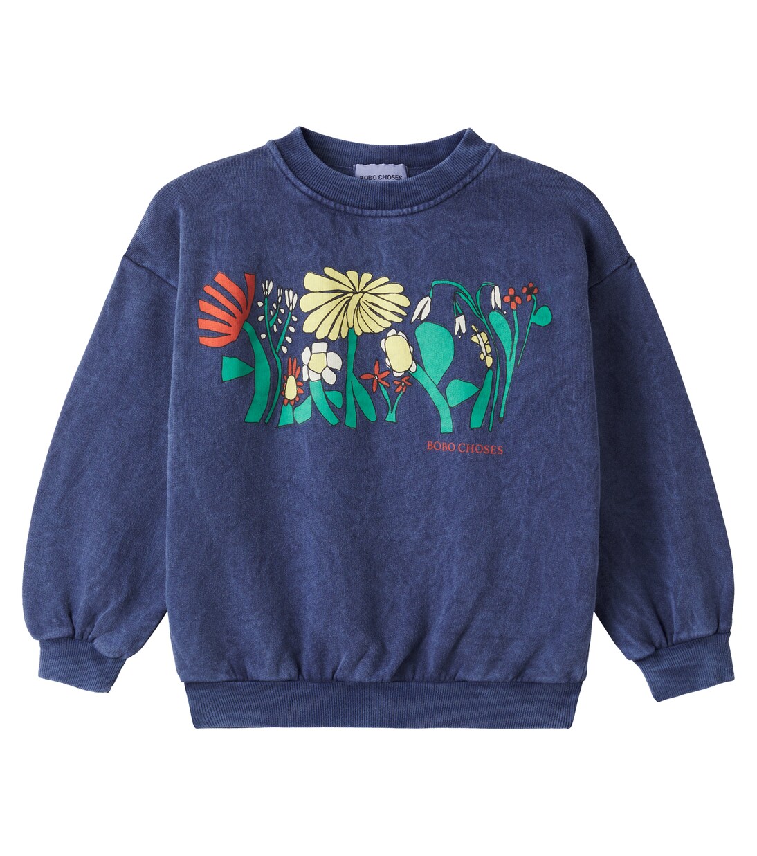 Floral cotton fleece sweatshirt | Bobo Choses