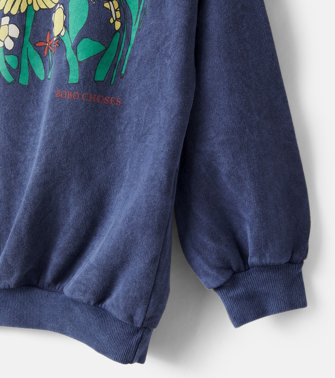 Floral cotton fleece sweatshirt | Bobo Choses