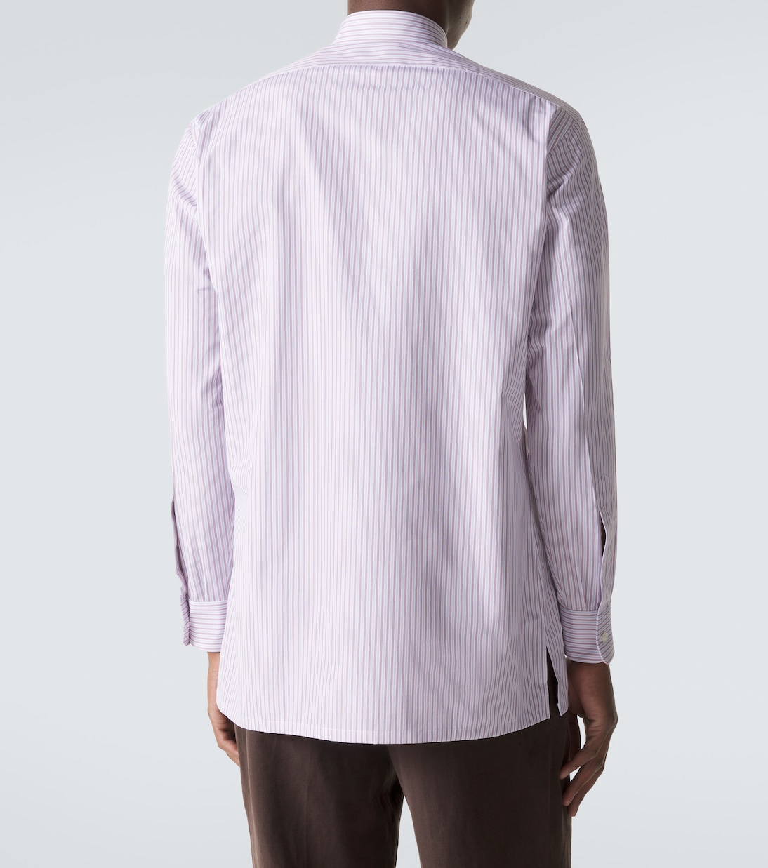 Striped cotton poplin shirt | Charvet