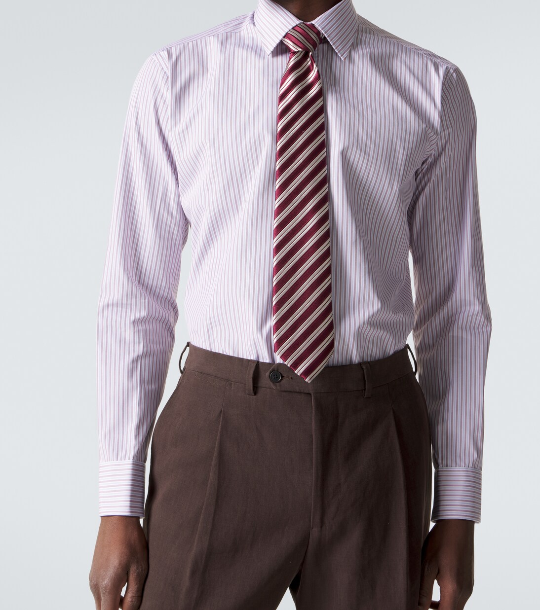 Striped cotton poplin shirt | Charvet