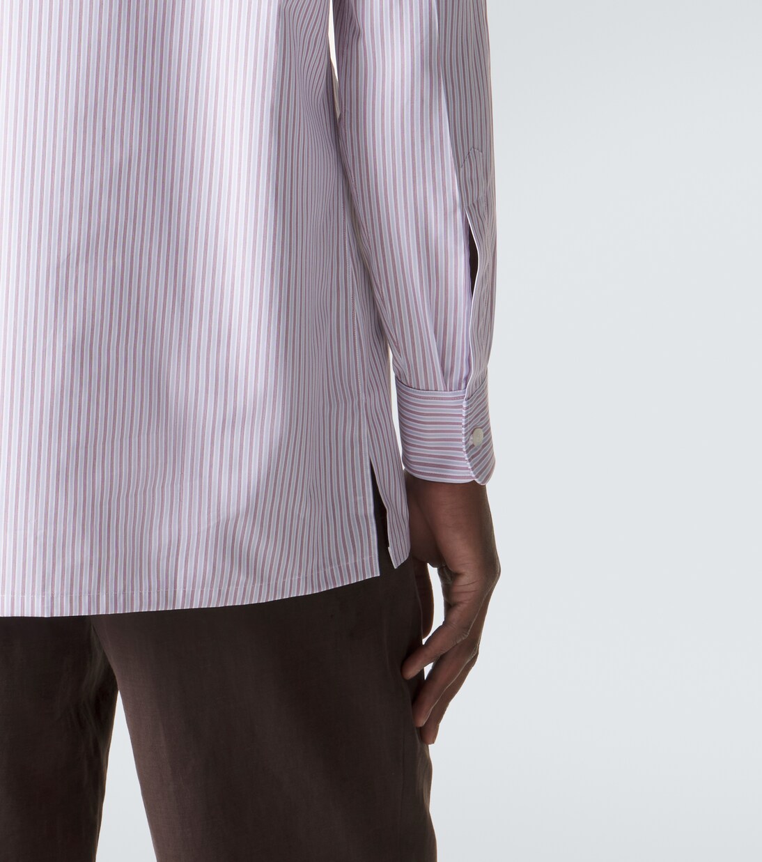 Striped cotton poplin shirt | Charvet