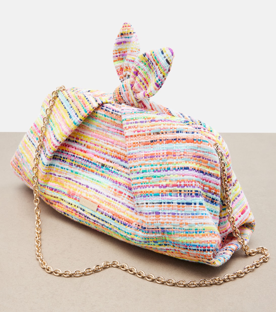 Bowtie tweed clutch | Aquazzura