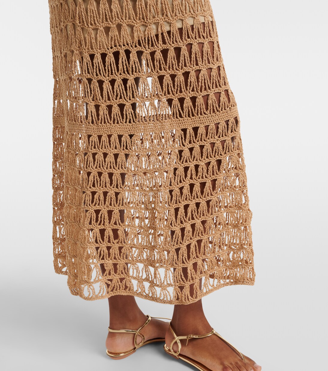 Vestido largo Marissa de croché de algodón | Anna Kosturova