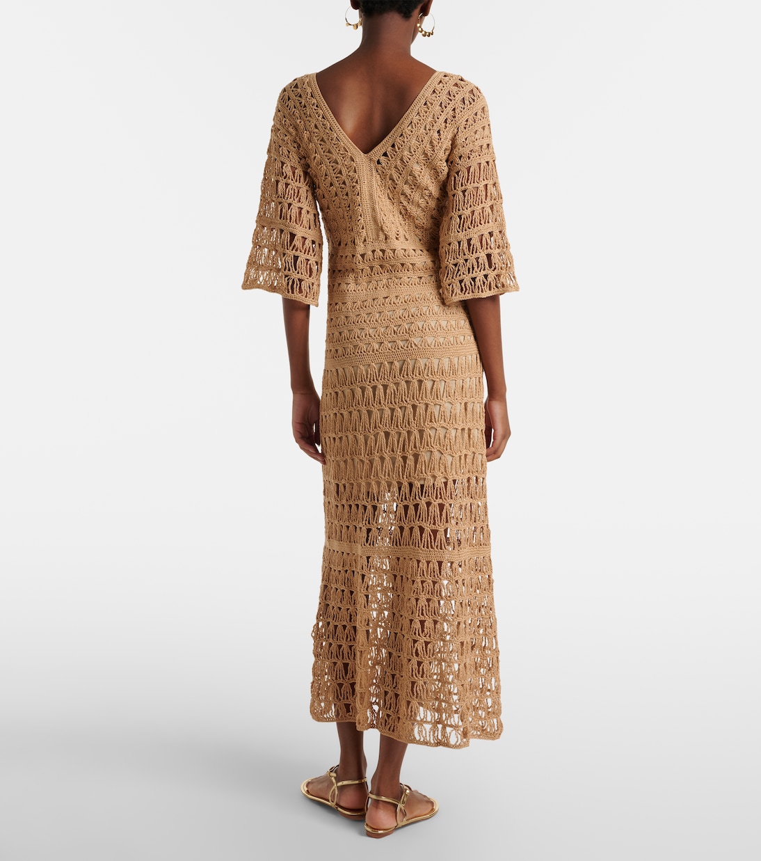 Vestido largo Marissa de croché de algodón | Anna Kosturova