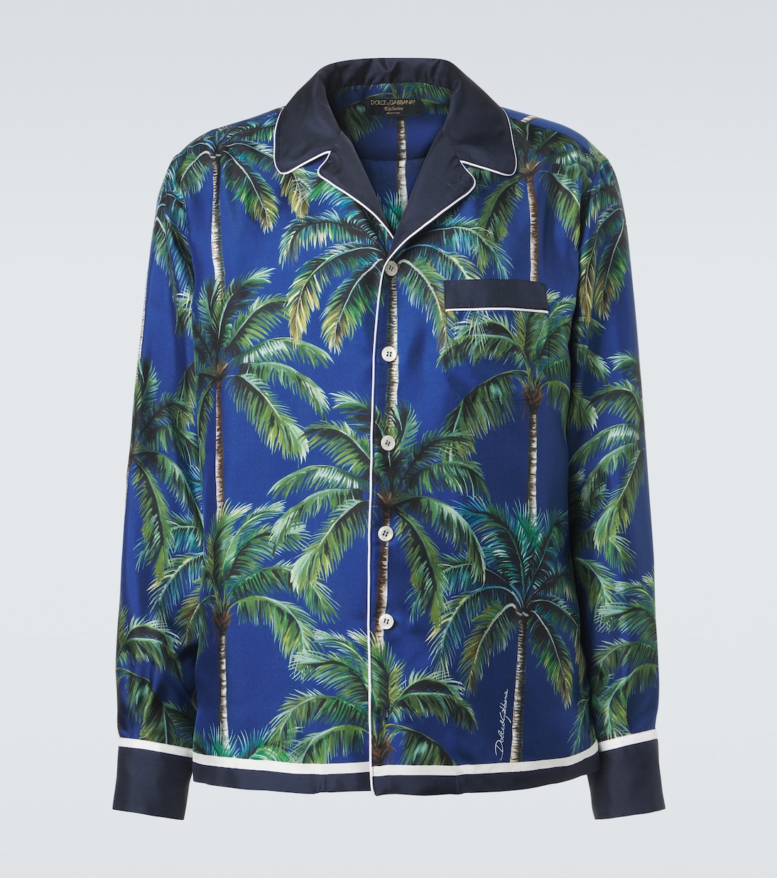 Bedrucktes Hemd aus Seiden-Twill | Dolce&Gabbana