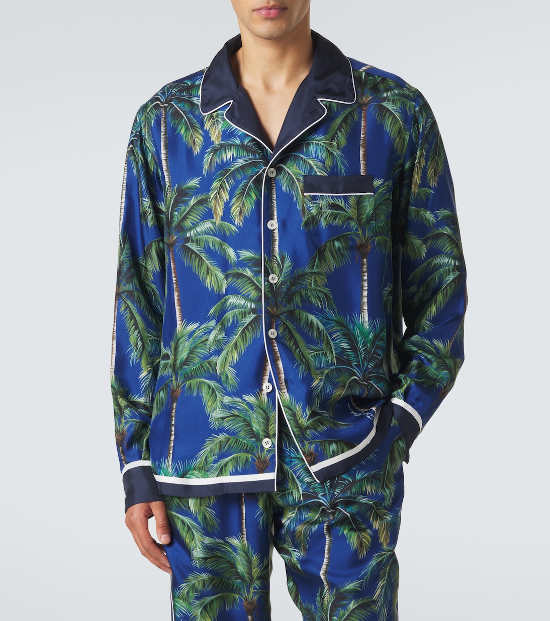 Bedrucktes Hemd aus Seiden-Twill | Dolce&Gabbana