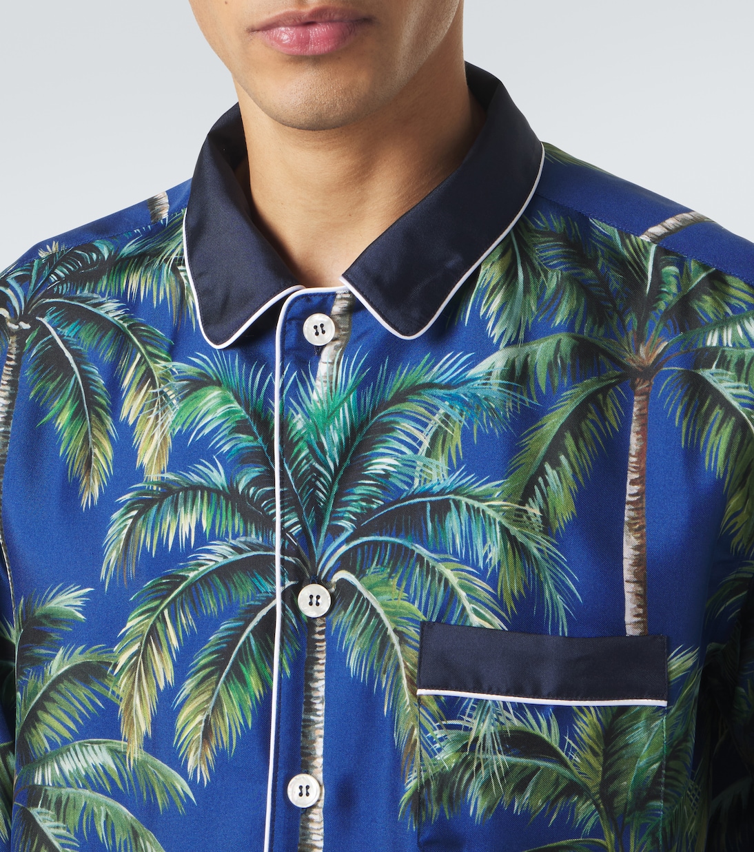Bedrucktes Hemd aus Seiden-Twill | Dolce&Gabbana