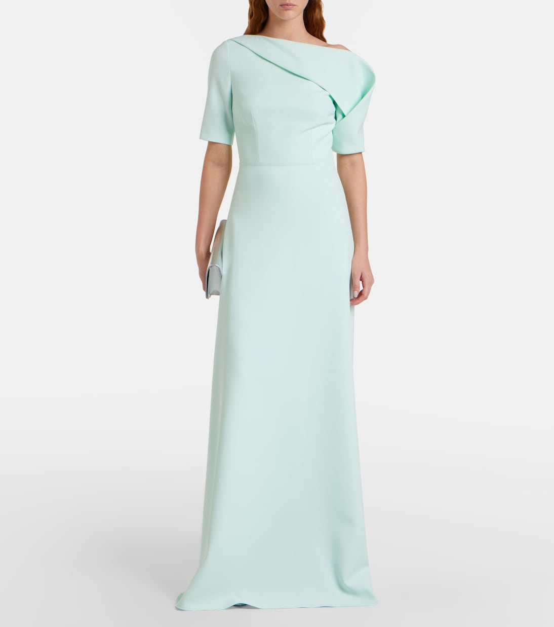 Stephanie draped crêpe gown | Safiyaa