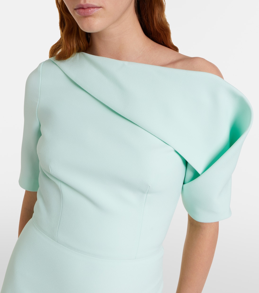 Stephanie draped crêpe gown | Safiyaa