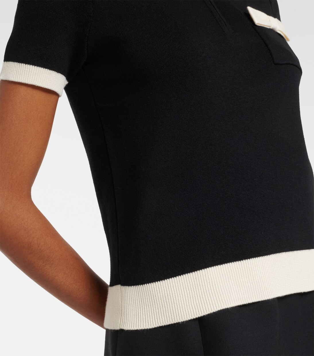 Bow-detail cotton polo shirt | Valentino