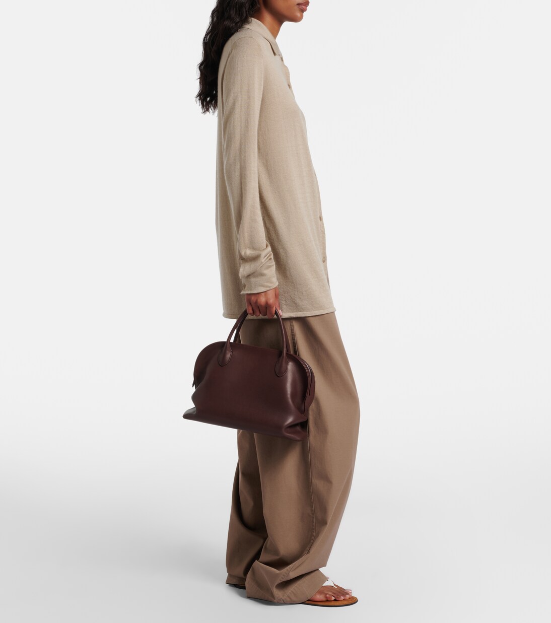 Agnes 12 leather top-handle bag | The Row