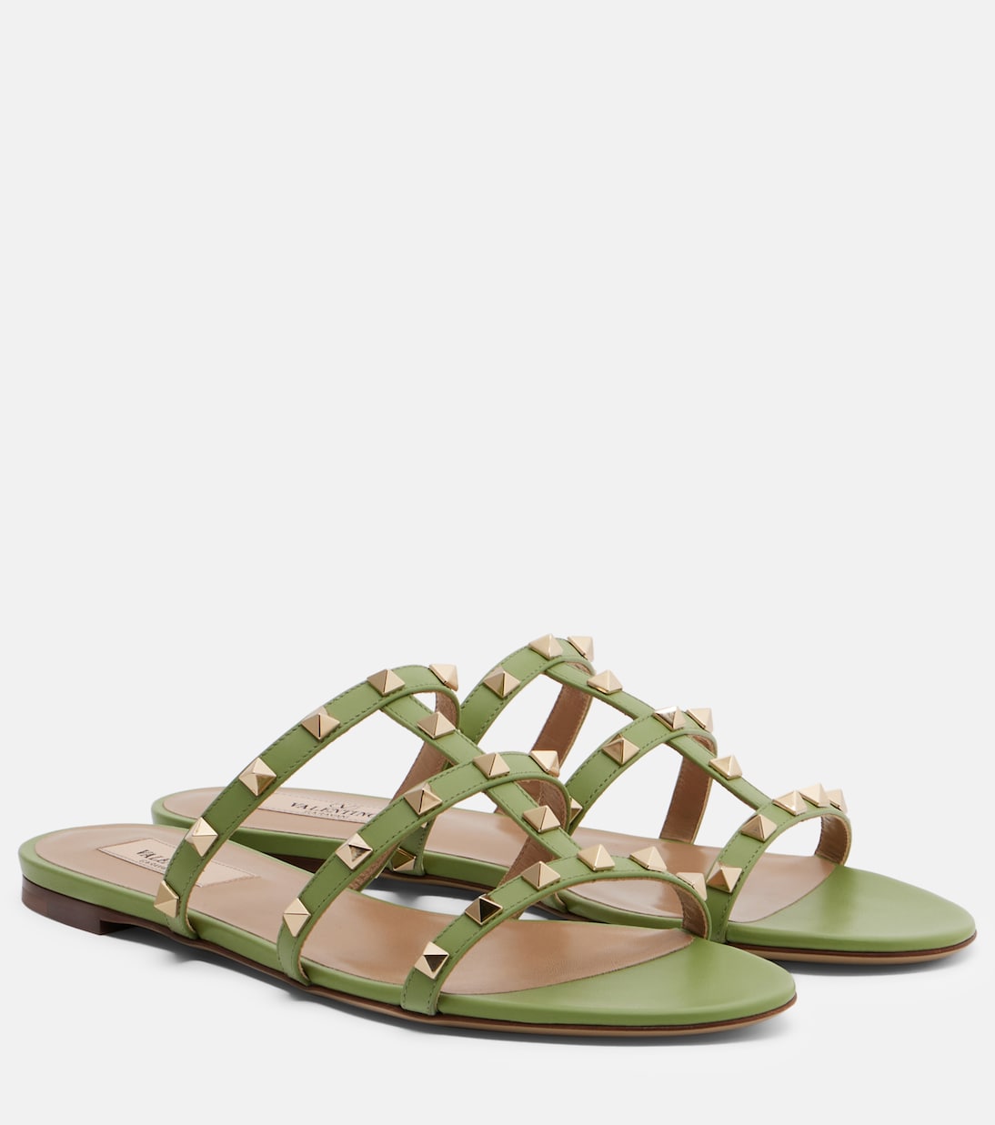 Rockstud皮革凉鞋 | Valentino Garavani