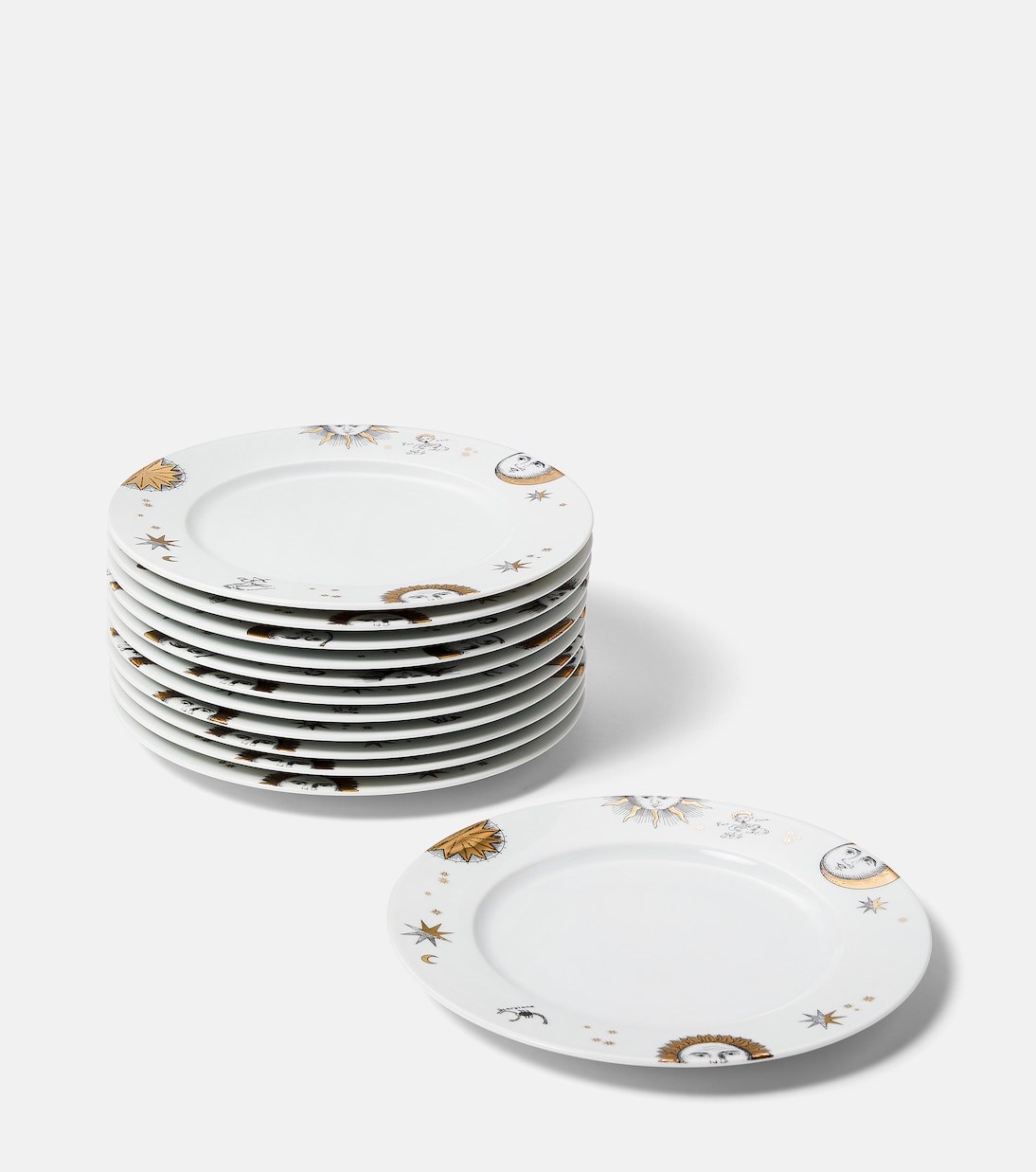Astronomici set of 12 porcelain dinner plates | Fornasetti