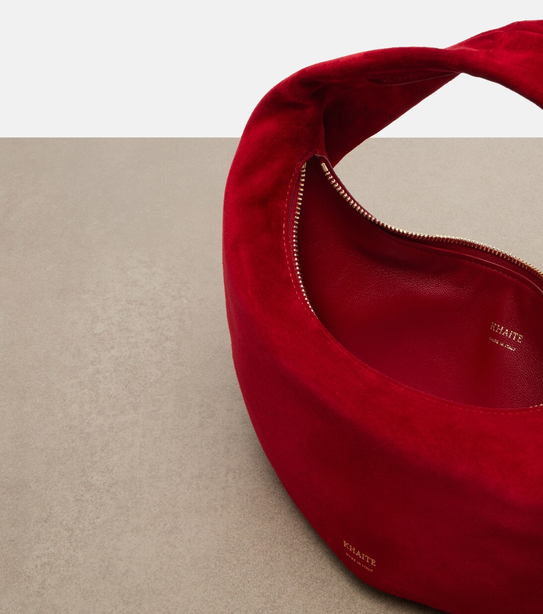 Olivia Mini suede shoulder bag | Khaite