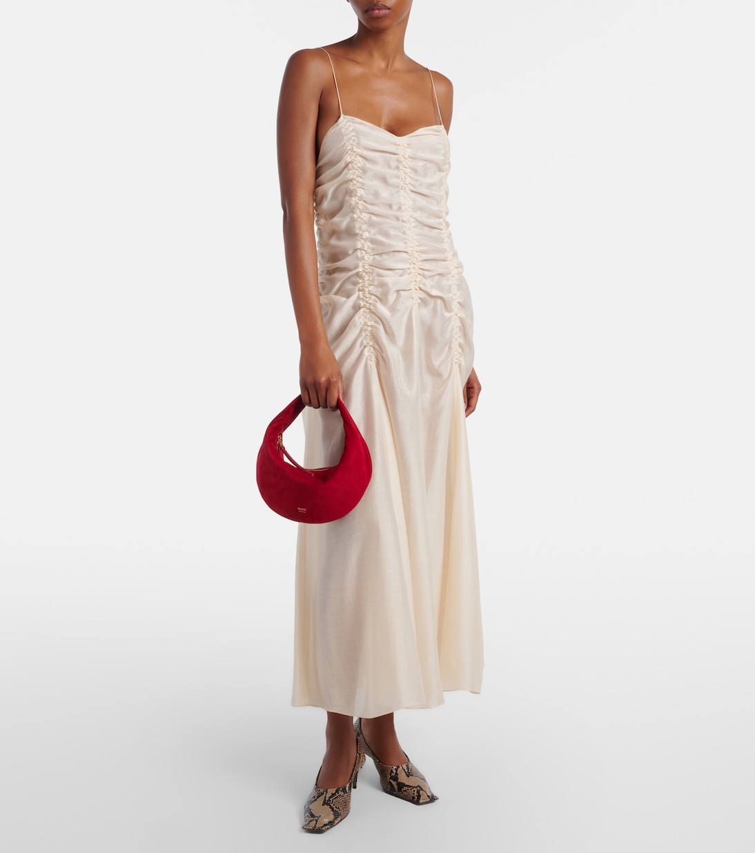 Olivia Mini suede shoulder bag | Khaite