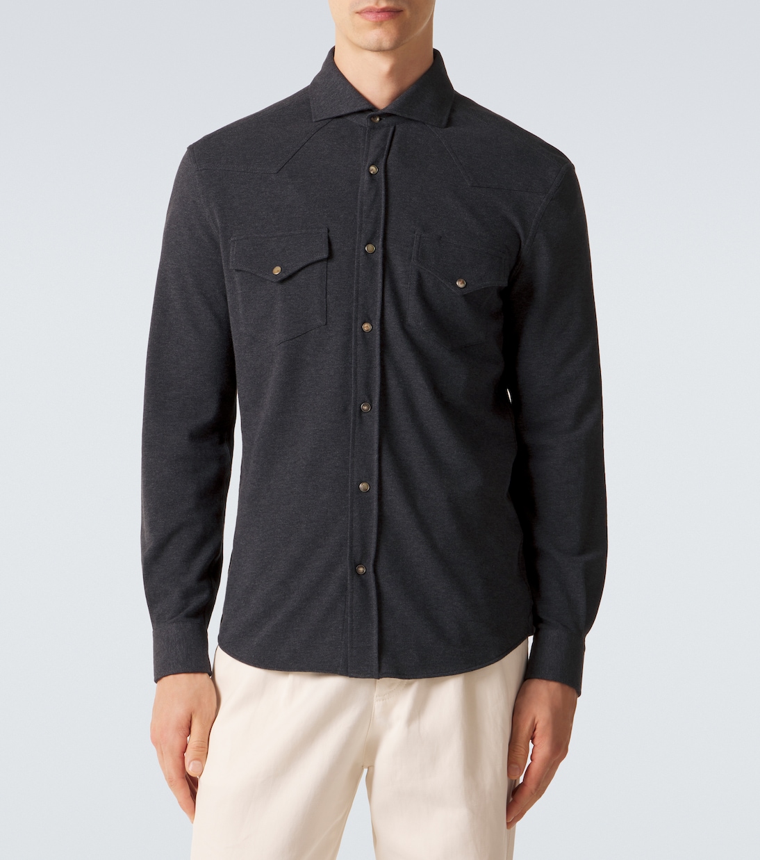 Giacca camicia in cotone | Brunello Cucinelli