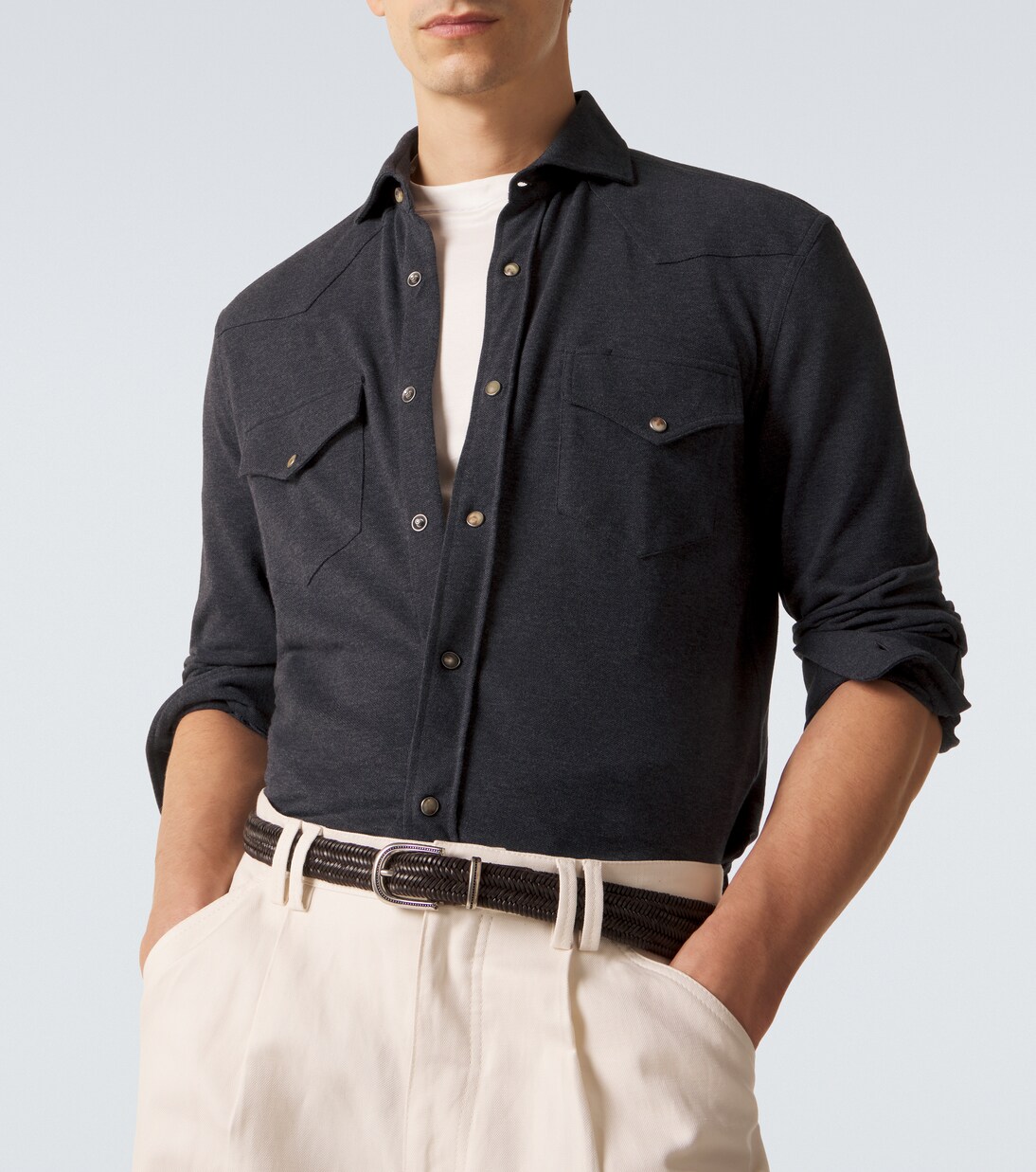 Giacca camicia in cotone | Brunello Cucinelli