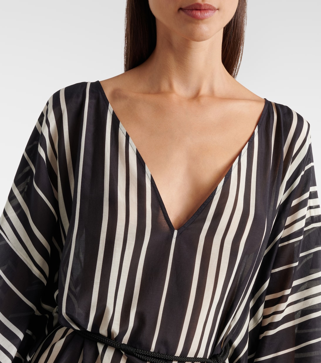 Striped cotton and silk kaftan  | Tory Burch