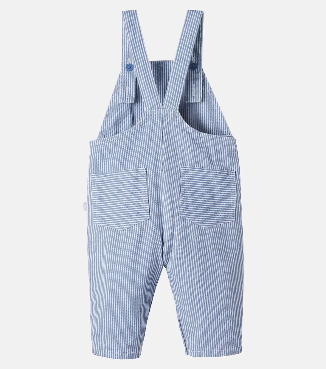 Baby striped patch-appliqué denim overalls | Stella McCartney Kids