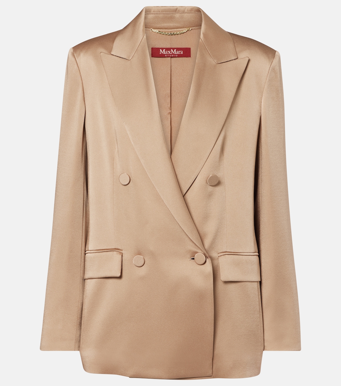 Arca double-breasted satin blazer | Max Mara
