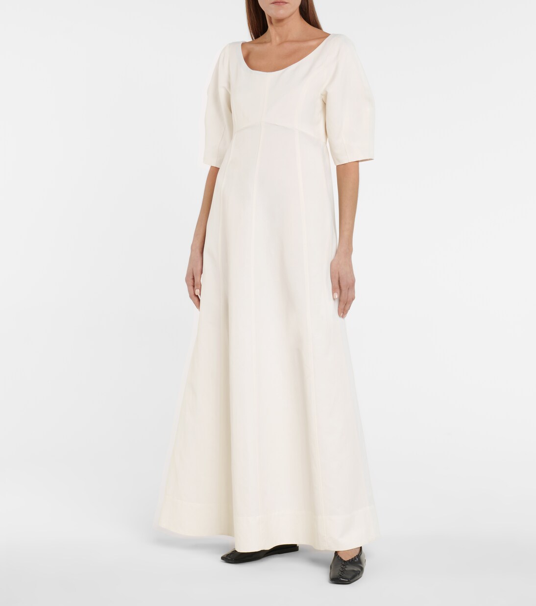 Linen and cotton-blend midi dress | Toteme