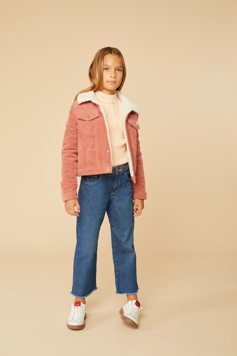 Pull à col montant en coton mélangé | Chloé Kids