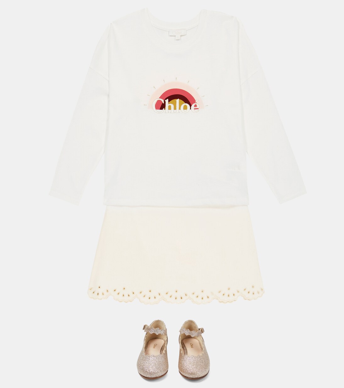 Jupe en laine mélangée | Chloé Kids